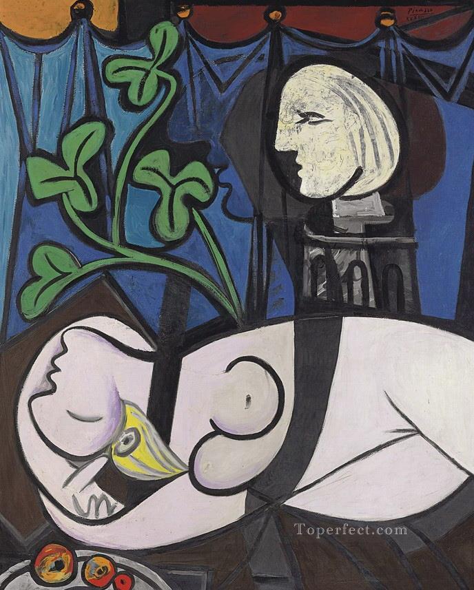 ヌードの緑の葉と胸像 1932 年キュビズム パブロ・ピカソ油絵
